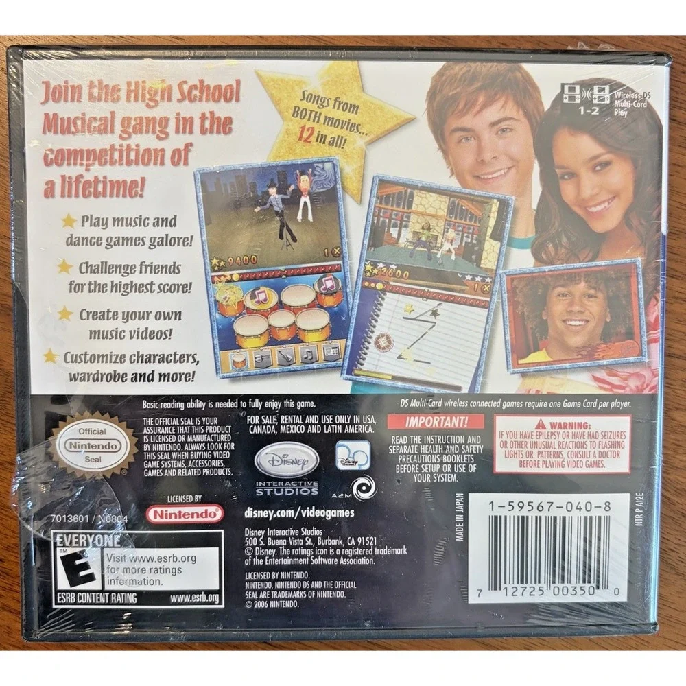 Disney High School Musical Makin' The Cut Nintendo DS Game 2007 New Sealed